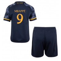 Real Madrid Kylian Mbappe #9 Vonkajší Detský futbalový dres 2023-24 Krátky Rukáv (+ trenírky)